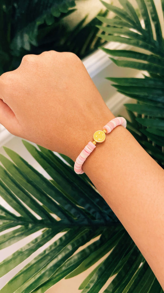 Pink Smiley Bracelet 😊